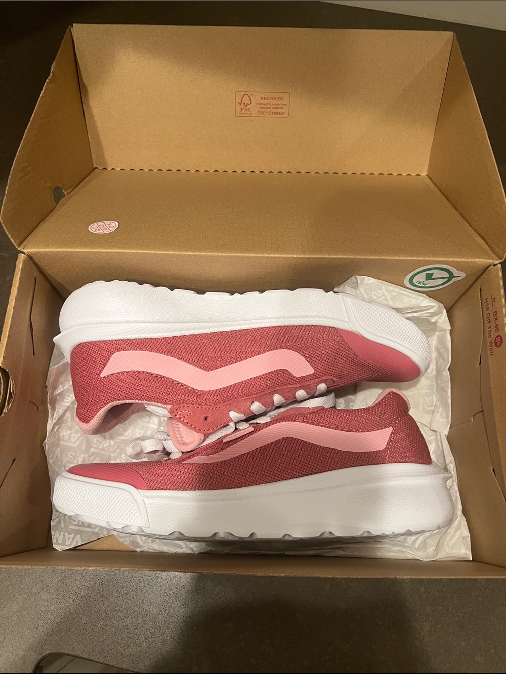 Vans Women’s Coral Pink Low-Top Sneakers - Picture 8 of 10